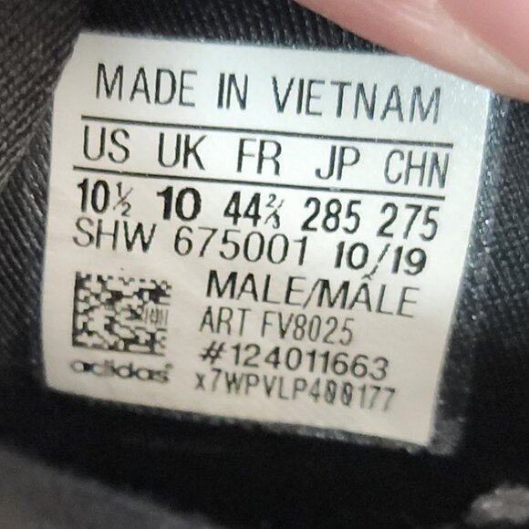 Adidas Ultra Boost Men's Size 10.5 Black and Iridescent Sneaker Shoes - Picture 12 of 13